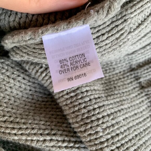 RELATIVITY Sweater Bobble Cable Knit Accent Grey Long Sleeve Large L Gray Women - Picture 7 of 7